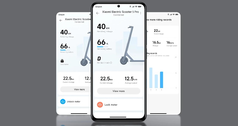 Die App zum E Scooter Xiaomi 5 Pro