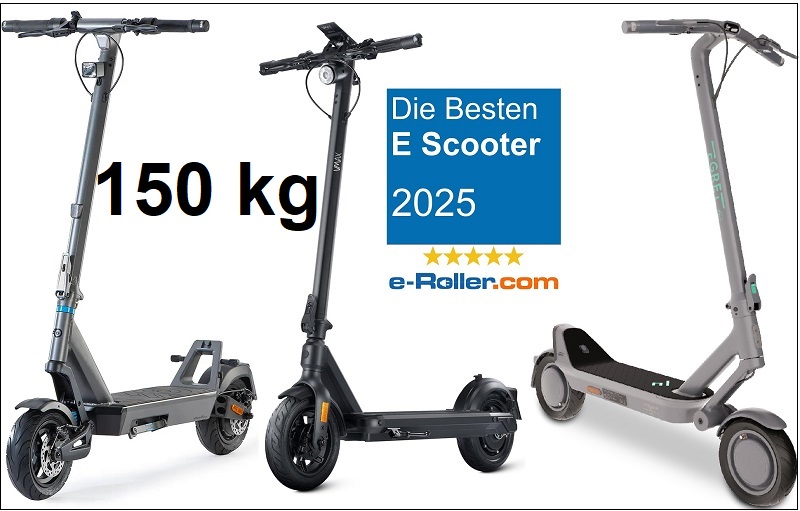 E Scooter mit hoher Tragkraft bis 150 Kg im Test