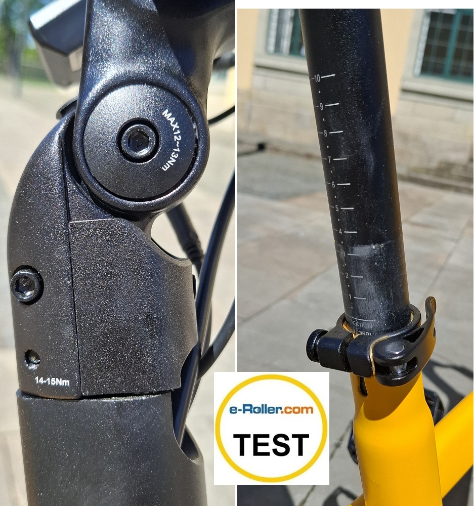 Heybike EC Compakt Sattelstütze und Lenker einstellen