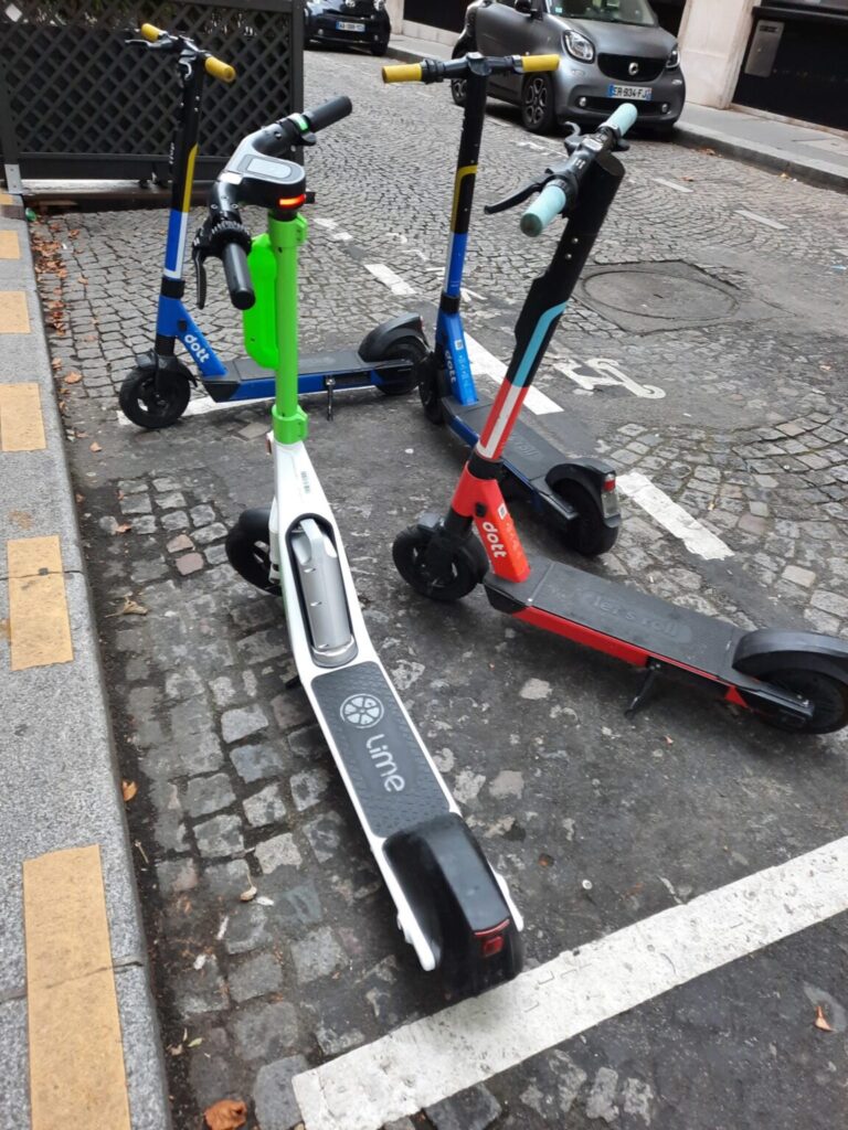 e scooter abstellen auf gehwegen