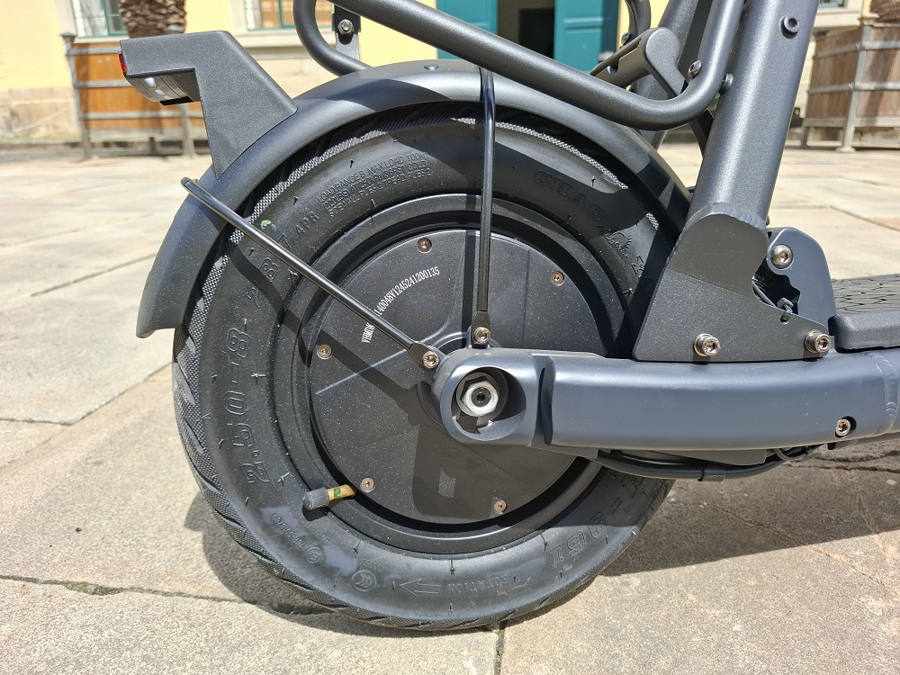 Der Hinterradmotor des Egret Gts