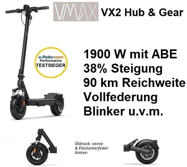 VMAX VX2 Hub und Gear im Test Vergleich