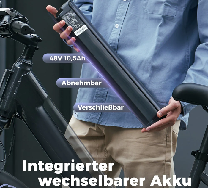 iscooter m60 mit entnehmbarem Akku leicht zu laden