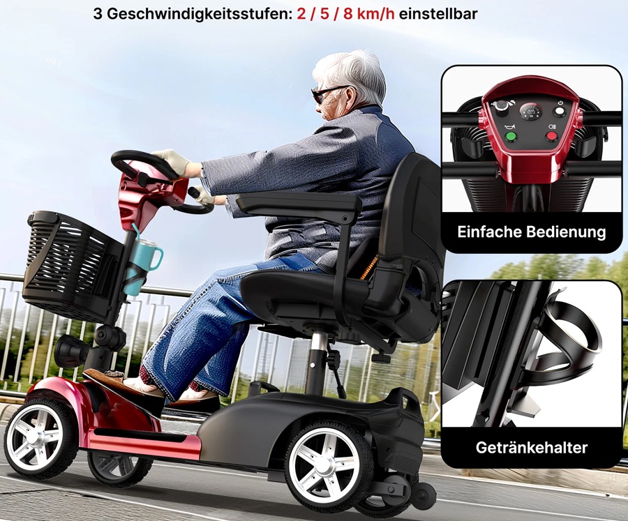 Der iScooter x02 lässt sich einfach und sicher fahren